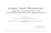 Laser Hair Removal - canada.ca · Laser Hair Removal - Safety Guidelines for Facility Owners & Operators - - 9 - Laser Hair Removal a) Overview of the Procedure Laser hair removal