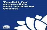 Toolkit for Accessible and Inclusive Events 2018 for Accessible and... · print versions of books, programs, forms and any other printed material. Access (Other Than Print or Braille)