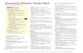 Crunch Stitch Twin Set - Crochet World Magazine · G/6/4mm crochet hooks or size needed to obtain gauge • Yarn needle • Sewing needle • Matching sewing thread • 6 stitch markers