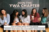 JOIN THE YWA CHAPTER - Concerned Women for …JOIN THE ANNA MARIA COLLEGE CHAPTER MAGNIFY YOUR VOICE, LEAD A MOVEMENT, IMPACT CULTURE JOIN THE YWA CHAPTER YWA CHAPTER AT BLANK UNIVERSITYLead