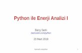 Python ile Enerji Analizi I - Baris 3/23/2019 آ    1 Python ile Enerji Analizi I