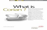 What is Coria n - Custom Benchtops & Joinery · What is Coria n ®? DuPont™ Corian® is innovatio n through beauty, colour and depth. It is strength and purity, reliabilit y and
