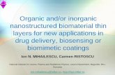 Organic and/or inorganic nanostructured biomaterial thin layers … · 2012-07-20 · Organic and/or inorganic nanostructured biomaterial thin layers for new applications in drug