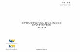 STRUCTURAL BUSINESS STATISTICS 2010 bulletin.pdf · statistical plan of the Agency for Statistics of Bosnia and Herzegovina. In the European community, structural business statistics