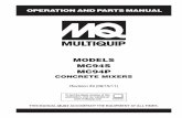 MODELS MC94S - d3is8fue1tbsks.cloudfront.netd3is8fue1tbsks.cloudfront.net/PDF/Multiquip/MC-94P.pdf · If you have an MQ Account, to obtain a Username and Password, E-mail us at: parts@multiquip.