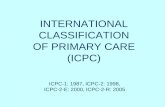 INTERNATIONAL CLASSIFICATION OF PRIMARY CARE (ICPC) · symptom leading to the diagnosis ‘no disease’; A98: prevention. these codes are essential, since they preclude patients’