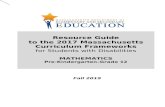 Resource Guide to the Massachusetts Curriculum ... · Web viewThis guide is intended for use by educators to align and develop instruction based on the 2017 Massachusetts Curriculum