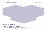RIPE NCC Activity Plan and Budget 2018 · RIPE NCC Activity Plan and Budget | 2018 RIPE NETWORK COORDINATION CENTRE 4 Overview of RIPE NCC Costs per Activity 2018 On the following