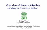 Overview of Factors Affecting Fouling in Recovery …whitty/blackliquor/colloquium2003/pdfs...Overview of Factors Affecting Fouling in Recovery Boilers Honghi Tran University of Toronto