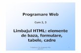 Limbajul HTML: elemente de baza, formulare, tabele, cadre. Programare web/curs02.pdf · de baza, formulare, tabele, cadre. F. Radulescu. Curs: Programare Web, anul 4 C5. 2 Do you
