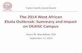 The 2014 West African Ebola Outbreak: Summary and Impact ... Us... · COPH – BSE The 2014 West African Ebola Outbreak: Summary and Impact on OUHSC Campus Aaron M. Wendelboe, PhD