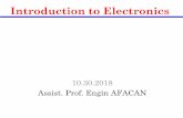 Introduction to Electronicsehm.kocaeli.edu.tr/upload/duyurular/011118075805e7af5.pdf · Analog/RF IC Analog Amplifiers, comparators, etc. RF Filters, oscillators, LNA, Transmitter-Receiver