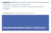 Comments Chapter 6 Innovative entrepreneurship chapter 7 ......INNOVATION PERFORMANCE REVIEW OF TAJIKISTAN 2015. GOALS ... Infrastruc ng ture Rules. G-Cloud. Electricity connection