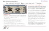 Model 3800 Tachometer Tester - AvionTEq · 2017-10-25 · King Nutronics Corporation eeee veue Wa s SAES R SPPRT F saesutrsom ing tronics Erope F eureutrseu Model 3800 Tachometer
