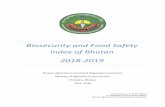 Biosecurity and Food Safety Index of Bhutan 2018-2019 · 2019-09-02 · quarantine laws of Bhutan. Effective implementation of plant quarantine laws augments trade in plant and planting