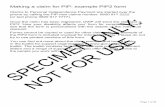 Personal Independence Payment: PIP 2 - How your disability ... · PIP2 ‘How your disability affects you’ form for completion. You'll see that the form is personalised with the