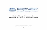 About this document · Web viewEssentially, human rights budgeting means turning human rights standards and principles (as outlined in Briefing Paper Four) into the performance criteria