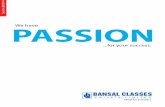 We have PASSION - Bansal Classes · education institution. At Bansal Classes we have a team of dedicated and experienced faculties. The whole country is obsessed with Ex-Bansal Faculty