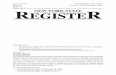 REGISTE NEW YORK STATE RJuly 31, 2019 DEPARTMENT OF STATE Vol. XLI Division of Administrative Rules Issue 31 Book 1 of 2 REGISTE NEW YORK STATE R INSIDE THIS ISSUE: D Procedures for