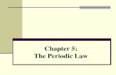 Chapter 5: The Periodic La 5H Notes.pdf · Chapter 5: The Periodic Law . Section 5.1: The History of the Periodic Table Dmitri Mendeleev (1869) – first person to organize the elements