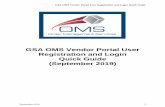OMS Vendor Portal Registration and Login Quick Guide · GSA OMS Vendor Portal User Registration and Login Quick Guide September 2019 20 Email Notifications for Your Organization The