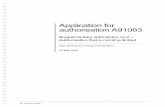 I Application for authorisation A91 08350834.pdf · I Application for authorisation A91 083 Supplementary submission no 2 - Authorisation that is not time limited ... coordination