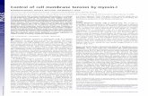 Control of cell membrane tension by myosin-I · Control of cell membrane tension by myosin-I Rajalakshmi Nambiar, Russell E. McConnell, and Matthew J. Tyska1 Department of Cell and