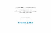 TransAlta Corporation Submission to Alberta’s Climate ... Submission to... · e) Review of the Pembina report “Power to Change” The report issued by the Pembina Institute in