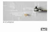 KYUSHU - Ceramica Colli di Sassuolo S.p.A....Kyushu The color reflects and doubles: with its basic shapes and lines Kyushu creates new spaces drawing on surfaces a path of light and