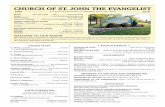 CHURCH OF ST. JOHN THE EVANGELIST · Deacon John Scarﬁ by e-mail at John.Scarﬁ@sjtemahopac.org or by phone at 845-628-2006, x115. MARRIAGE: Couples should contact Fr. Caruso at