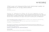 The use of mesenchymal stromal cells in treatment of lung ...centaur.reading.ac.uk/68628/1/Kardia_et_al_accepted_version.pdf · and Badrul Hisham Yahaya1,* 1Regenerative Medicine