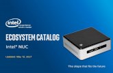 Intel® NUC Ecosystem Enabling Specification · Table of Contents Peripheral Suppliers Chassis Suppliers Lid Suppliers VESA Extension Bracket Expansion Board Kiosk Stand Value-add