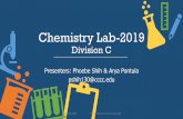Chemistry Lab-2019 · Acid base reaction scope (added from this year’s rules) •Reactions involving metals •Reactions involving carbonates & bicarbonates •Reactions involving