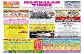 MAMBALAMmambalamtimes.in/admin/pdf/1345814265.25.08.2012.pdf · 2012-08-24 · MAMBALAM TIMES The Neighbourhood Newspaper for T. Nagar & Mambalam C M Y K Vol. 18, No. 13 897th Issue