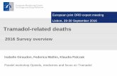 Tramadol-related deaths - EMCDDA home page · Tramadol-related deaths 2016 Survey overview Isabelle Giraudon, Federica Mathis, Klaudia Palczak Paralel workshop Opioids, medicines