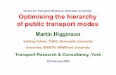 Centre for Transport Research, Aberdeen University Optimising … · 2011-09-30 · 1 Centre for Transport Research, Aberdeen University Optimising the hierarchy of public transport