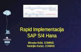Rapid Implementacija SAP S/4 Hana · 2019-10-10 · Cloud sistem - ekonomičnost Stari sistem se ne razvija više Nema više čekanja! Prvi koraci i planiranje projekta PRELAZAK SA