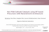 Non-PGM Cathode Catalysts using ZIF-based Precursors with Nanonetwork Architecture · 2014-06-03 · Non-PGM Cathode Catalysts using ZIF -based Precursors with Nanonetwork Architecture