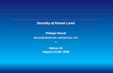 Security at the Kernel Level - DEF CONSecurity at Kernel Level Philippe Biondi  — Defcon 10 August 2,3,4th, 2002