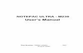 User Manual NotePAC Ultra M230 - RTSoft · NOTEPAC ULTRA - M230 User’s Manual Part Number: 799001160001 R00 (August 2006)