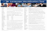 Language Identification Tool - OPWDD · Language Identification Tool (7/19) Language Identification Tool This chart is to assist people who do not speak or read English to identify