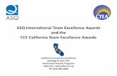 ASQ International Team Excellence Awards and the CCE California Team Excellence Awardsfiles.ctctcdn.com/cf0d3b2b001/62207d87-973e-45de-a71c-2a... · 2015-11-30 · About ASQ ITEA