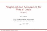 Neighborhood Semantics for Modal Logic - Lecture 3ai.stanford.edu/~epacuit/classes/esslli/nbhd-lec3.pdf · Neighborhood Semantics for Modal Logic Lecture 3 ... Topological Semantics