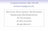 Computer Science 1000: Part #9 Artiﬁcial Intelligence (AI ...harold/Courses/Old/CS1000.W18/Diary/AI.pdf · Artiﬁcial Intelligence: An Overview (Cont’d) Recognize Strong AI using