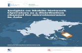 Insights on Mobile Network Operators as a distribution ... · INSIGHTS ON MOBILE NETWORK OPERATORS AS A DISTRIBUTION CHANNEL FOR MICROINSURANCE IN ASIA Forewords Millions of people