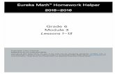 Eureka Math Homework Helper 2015–2016 Grade 6 Module 3 … · 2015-16 6•3 Lesson 1 : Positive and Negative Numbers on the Number Line–Opposite Direction and Value G6-M3-Lesson
