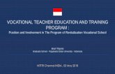 VOCATIONAL TEACHER EDUCATION AND TRAINING PROGRAM · PPG (Teacher Profession Program) for TVET Pre-Service PPG (Teacher Profession Education) Is a program that is held for teachers