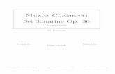 Sei Sonatine Op. 36...ě I G S S Sonatina Op. 36 n. 1 Muzio Clementi (1752–1832) 7 7 f ˇ Allegro ˇ > ˇ à ˇ < ıˇ ıˇ ˇ ˇ > ˇ à ˇ < ıˇ ‰ˇ ˇ > ˇ >