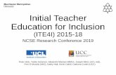Initial Teacher Education for Inclusion · •4 year project ‘Teacher Education for Inclusion’ •25 countries •Key outputs included a ‘Profile of Inclusive Teachers’ •Based