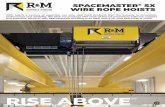 R&M Spacemaster SX Wire Rope Hoist Brochure - Overhead crane · DOUBLE GIRDER TROLLEY SPACEMASTER ® WIRE ROPE HOISTS THE POWER OF LIFTING. pg 1 R&M Materials Handling, Inc. Spacemaster.
